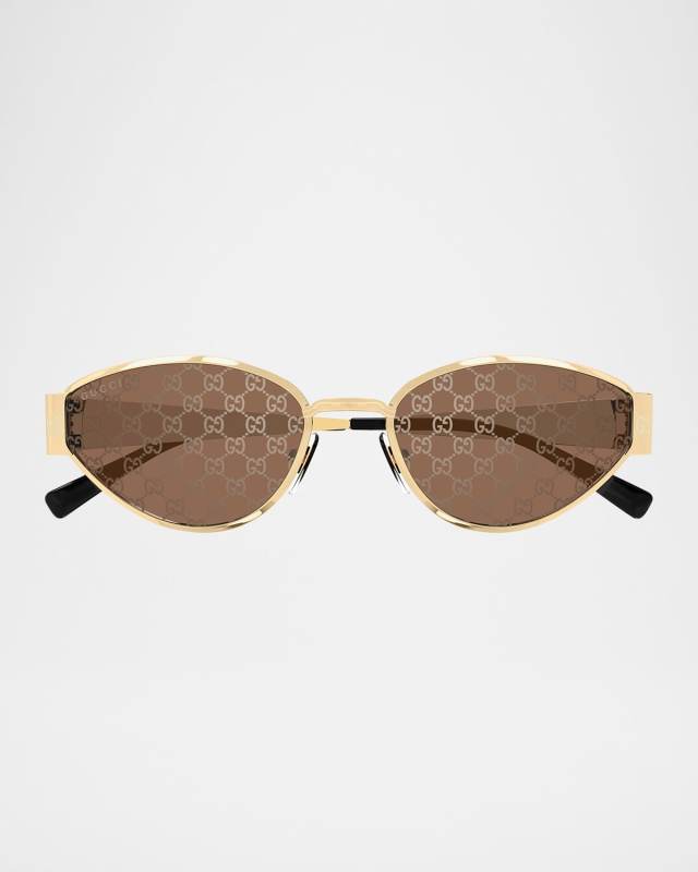 GG Metal Oval Sunglasses